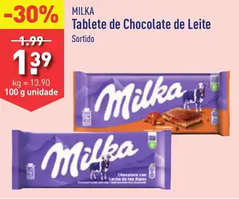 ALDI Milka Tablete de Chocolate de Leite Sortido 100g promoção