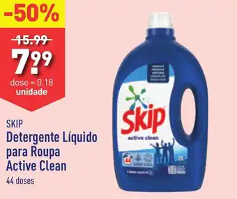 ALDI SKIP Detergente Líquido para Roupa Active Clean 44 doses promoção