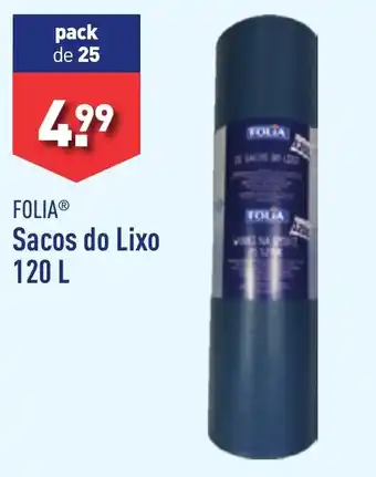 ALDI FOLIA Sacos do Lixo 120L promoção