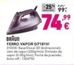 Radio Popular Braun Ferro Vapor promoção