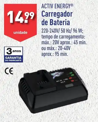 ALDI ACTIV ENERGY Carregador de Bateria promoção