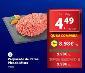 Lidl Preparado de Carne Picada Misto Emb. 500 g promoção