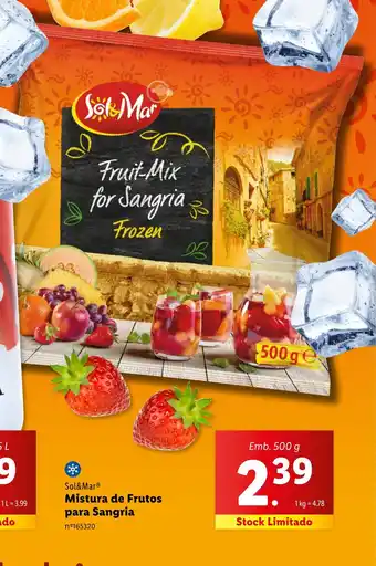 Lidl Sol&Mar Mistura de Frutos para Sangria promoção
