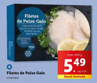 Lidl Filetes de Peixe Galo Emb. 400 g promoção