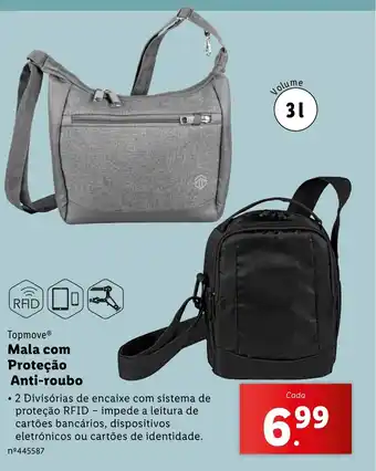 Lidl Topmove Mala com Proteção Anti-roubo promoção