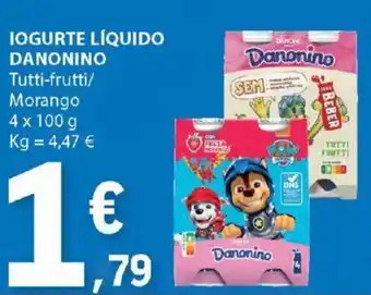 E.Leclerc IOGURTE LÍQUIDO DANONINO 4x100g promoção