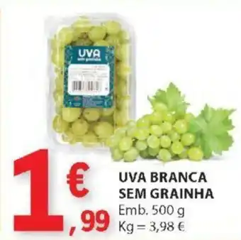 E.Leclerc UVA BRANCA SEM GRAINHA Emb. 500 g promoção