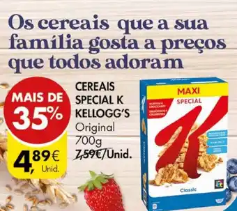 Pingo Doce CEREAIS SPECIAL K KELLOGG'S Original 700g promoção