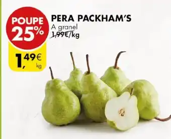 Pingo Doce PERA PACKHAM'S A granel kg promoção