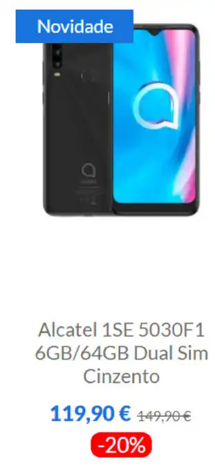 Tek4life Alcatel 1SE 5030F1 6GB/64GB Dual Sim Cinzento promoção