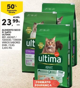 Continente Alimento Seco P/Gato Ultima 7.5kg promoção