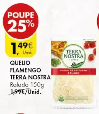 Pingo Doce QUEIJO FLAMENGO TERRA NOSTRA Ralado 150g promoção