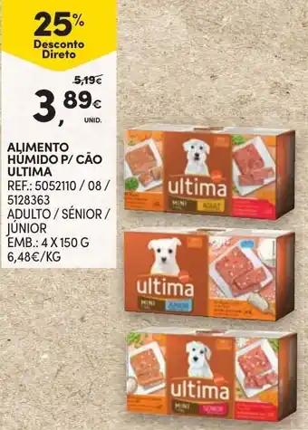 Continente Alimento Húmedo P/ Cão Ultima 4 x 150g promoção