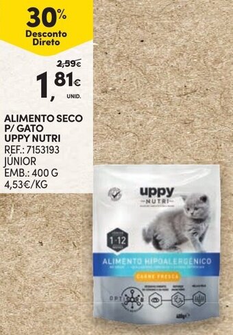 Continente Alimento Seco P/ Gato Uppy Nutri 400g promoção