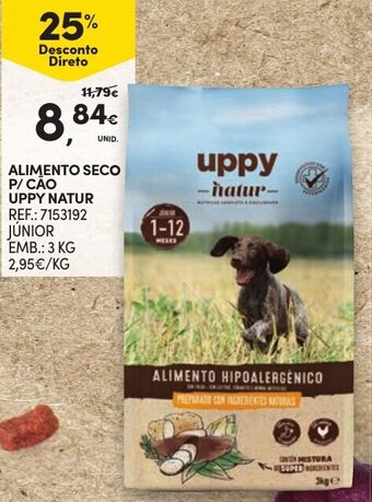 Continente Alimento Seco P/ Cão Uppy Natur 3kg promoção
