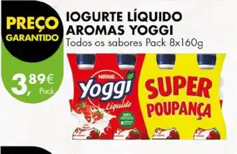 Pingo Doce IOGURTE LÍQUIDO AROMAS YOGGI Todos os sabores Pack 8x160g promoção