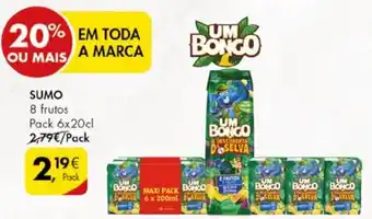 Pingo Doce SUMO 8 frutos Pack 6x20cl promoção