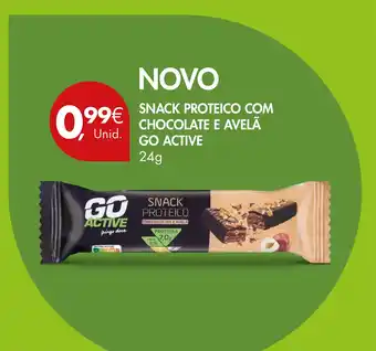 Pingo Doce SNACK PROTEICO COM CHOCOLATE E AVELÃ GO ACTIVE 24g promoção