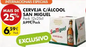 Pingo Doce CERVEJA C/ÁLCOOL SAN MIGUEL Pack 12x25cl promoção