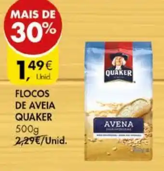 Pingo Doce FLOCOS DE AVEIA QUAKER 500g promoção