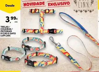 Continente Trelas/Coleiras/Peitorais P/Cão e Gato Lupi Linx promoção