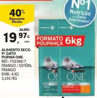Continente Alimento P/Gato Purina One 6kg promoção