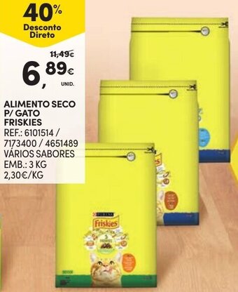 Continente Alimento Seco P/Gato Friskies 3kg promoção