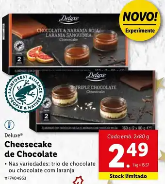 Deluxe Cheesecake de Chocolate 2x80g