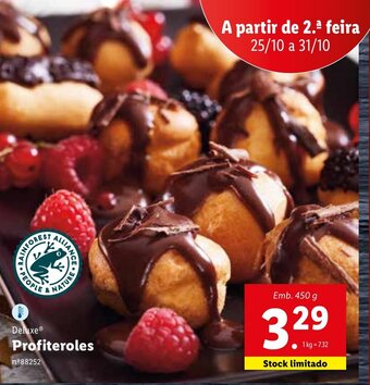Lidl Deluxe Profiteroles promoção