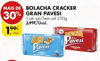 Pingo Doce BOLACHA CRACKER GRAN PAVESI Com sal/Sem sal 250g promoção