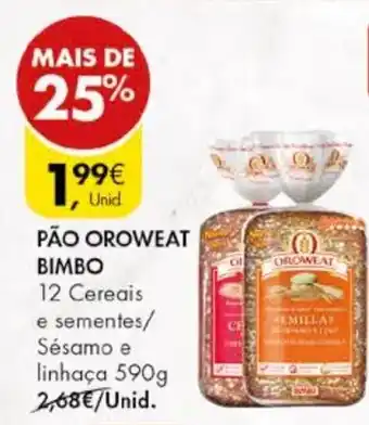 Pingo Doce PÃO OROWEAT BIMBO promoção