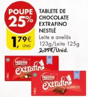 Pingo Doce TABLETE DE CHOCOLATE EXTRAFINO NESTLÉ promoção