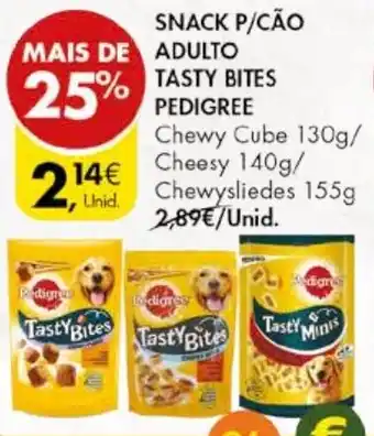 Pingo Doce SNACK P/CÃO ADULTO TASTY BITES PEDIGREE promoção