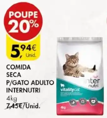 Pingo Doce COMIDA SECA P/GATO ADULTO INTERNUTRI 4kg promoção