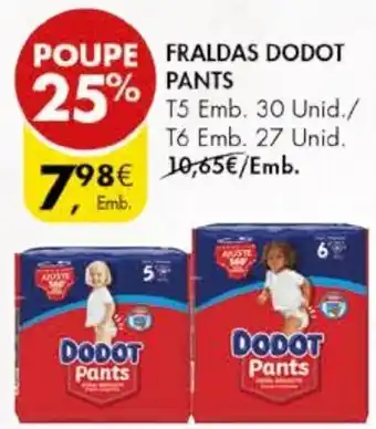 Pingo Doce FRALDAS DODOT PANTS promoção