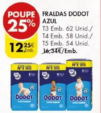 Pingo Doce FRALDAS DODOT AZUL promoção