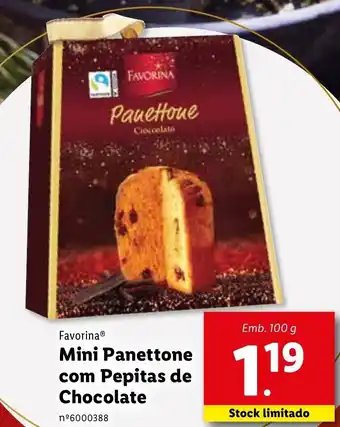 Favorina Mini Panettone com Pepitas de Chocolate 100g