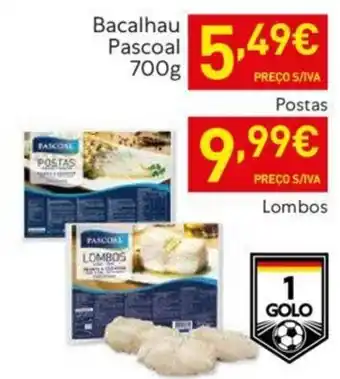 Recheio Bacalhau Pascoal 700g promoção