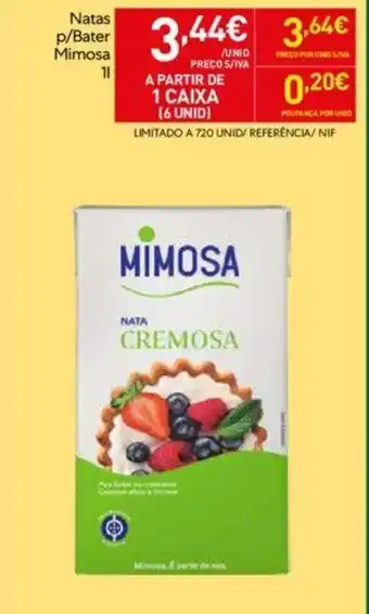 Recheio Natas p/Bater Mimosa 1L promoção