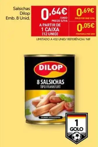 Recheio Salsichas Dilop Emb. 8 Unid. promoção