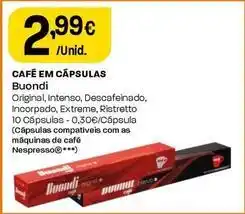 Intermarché Buondi - café em cápsulas promoção