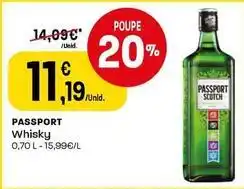 Intermarché Passport - whisky promoção