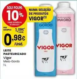 Intermarché Vigor - leite pasteurizado promoção