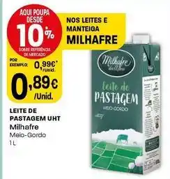 Intermarché Milhafre - leite de pastagem uht promoção