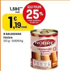 Intermarché Nobre - 6 salsichas promoção