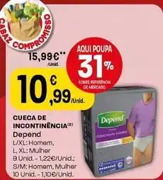 Intermarché Depend - cueca de incontinencia promoção