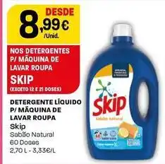 Intermarché Skip - detergente líquido p/ máquina de lavar roupa promoção