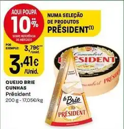 Intermarché Président - queijo brie cunhas promoção