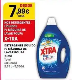 Intermarché X-tra - detergente líquido p/máquina de lavar roupa promoção