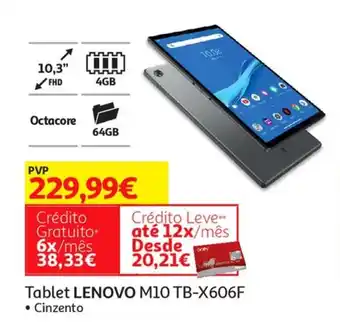 Auchan Lenovo Tablet M10 TB-X606F promoção